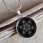 Sacred Geometry Metatron's Cube Stylized Version Circle Necklace Stainless Steel or 18k Gold 18-22"-Express Your Love Gifts