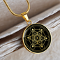 Sacred Geometry Metatron's Cube Stylized Version Circle Necklace Stainless Steel or 18k Gold 18-22"-Express Your Love Gifts