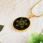 Sacred Geometry Metatron's Cube Stylized Version Circle Necklace Stainless Steel or 18k Gold 18-22"-Express Your Love Gifts