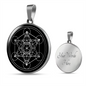 Sacred Geometry Metatron's Cube Stylized Version Circle Necklace Stainless Steel or 18k Gold 18-22"-Express Your Love Gifts