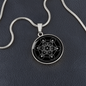Sacred Geometry Metatron's Cube Stylized Version Circle Necklace Stainless Steel or 18k Gold 18-22"-Express Your Love Gifts