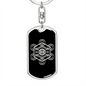 Sacred Geometry Metatrons Cube Keychain Stainless Steel or 18k Gold Dog Tag Keyring-Express Your Love Gifts