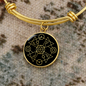 Sacred Geometry Middle Star Bracelet Stainless Steel or 18k Gold Circle Bangle-Express Your Love Gifts