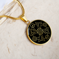 Sacred Geometry Middle Star Circle Necklace Stainless Steel or 18k Gold 18-22"-Express Your Love Gifts