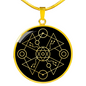 Sacred Geometry Middle Star Circle Necklace Stainless Steel or 18k Gold 18-22"-Express Your Love Gifts