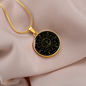 Sacred Geometry Moon Eye Circle Necklace Stainless Steel or 18k Gold 18-22"-Express Your Love Gifts