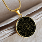 Sacred Geometry Moon Eye Circle Necklace Stainless Steel or 18k Gold 18-22"-Express Your Love Gifts