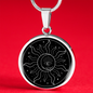 Sacred Geometry Moon Eye Circle Necklace Stainless Steel or 18k Gold 18-22"-Express Your Love Gifts