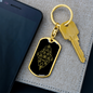 Sacred Geometry Overlapping Circles Triangle Keychain Stainless Steel or 18k Gold Dog Tag Keyring-Express Your Love Gifts