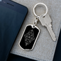 Sacred Geometry Overlapping Circles Triangle Keychain Stainless Steel or 18k Gold Dog Tag Keyring-Express Your Love Gifts