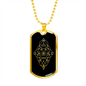 Sacred Geometry Overlapping Circles Triangle Necklace Stainless Steel or 18k Gold Dog Tag-Express Your Love Gifts