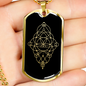 Sacred Geometry Overlapping Circles Triangle Necklace Stainless Steel or 18k Gold Dog Tag-Express Your Love Gifts