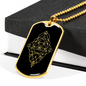 Sacred Geometry Overlapping Circles Triangle Necklace Stainless Steel or 18k Gold Dog Tag-Express Your Love Gifts