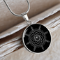 Sacred Geometry Overlapping Circles with Leaf Circle Necklace Stainless Steel or 18k Gold 18-22"-Express Your Love Gifts