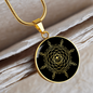Sacred Geometry Overlapping Circles with Leaf Circle Necklace Stainless Steel or 18k Gold 18-22"-Express Your Love Gifts