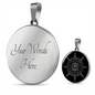 Sacred Geometry Overlapping Circles with Leaf Circle Necklace Stainless Steel or 18k Gold 18-22"-Express Your Love Gifts
