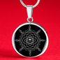 Sacred Geometry Overlapping Circles with Leaf Circle Necklace Stainless Steel or 18k Gold 18-22"-Express Your Love Gifts
