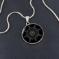 Sacred Geometry Overlapping Circles with Leaf Circle Necklace Stainless Steel or 18k Gold 18-22"-Express Your Love Gifts