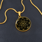 Sacred Geometry Overlapping Oblongs Circle Necklace Stainless Steel or 18k Gold 18-22"-Express Your Love Gifts