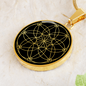 Sacred Geometry Overlapping Oblongs Circle Necklace Stainless Steel or 18k Gold 18-22"-Express Your Love Gifts
