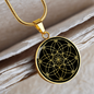 Sacred Geometry Overlapping Oblongs Circle Necklace Stainless Steel or 18k Gold 18-22"-Express Your Love Gifts