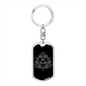 Sacred Geometry Pentagon Triangle Keychain Stainless Steel or 18k Gold Dog Tag Keyring-Express Your Love Gifts