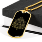 Sacred Geometry Pentagon Triangle Necklace Stainless Steel or 18k Gold Dog Tag-Express Your Love Gifts