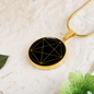 Sacred Geometry Pentagram Circle Necklace Stainless Steel or 18k Gold 18-22"-Express Your Love Gifts