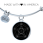 Sacred Geometry Pentagram Stylized Version Bracelet Stainless Steel or 18k Gold Circle Bangle-Express Your Love Gifts