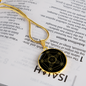 Sacred Geometry Pentagram Stylized Version Circle Necklace Stainless Steel or 18k Gold 18-22"-Express Your Love Gifts