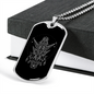 Sacred Geometry Robot Head Necklace Stainless Steel or 18k Gold Dog Tag-Express Your Love Gifts