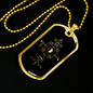Sacred Geometry Robot Stick Necklace Stainless Steel or 18k Gold Dog Tag-Express Your Love Gifts
