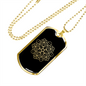 Sacred Geometry Rotated Pentagon Necklace Stainless Steel or 18k Gold Dog Tag-Express Your Love Gifts