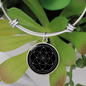 Sacred Geometry Seed of Life Stylized Bracelet Stainless Steel or 18k Gold Circle Bangle-Express Your Love Gifts