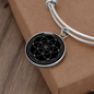 Sacred Geometry Seed of Life Stylized Bracelet Stainless Steel or 18k Gold Circle Bangle-Express Your Love Gifts