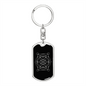Sacred Geometry Shapes in Rectangle Keychain Stainless Steel or 18k Gold Dog Tag Keyring-Express Your Love Gifts