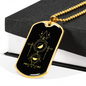 Sacred Geometry Shapes Robot Necklace Stainless Steel or 18k Gold Dog Tag-Express Your Love Gifts