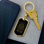 Sacred Geometry Sketchy Design Keychain Stainless Steel or 18k Gold Dog Tag Keyring-Express Your Love Gifts