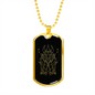Sacred Geometry Sketchy Design Necklace Stainless Steel or 18k Gold Dog Tag-Express Your Love Gifts