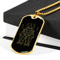 Sacred Geometry Sketchy Design Necklace Stainless Steel or 18k Gold Dog Tag-Express Your Love Gifts