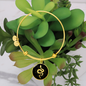 Sacred Geometry Snake in Circle Triangle Bracelet Stainless Steel or 18k Gold Circle Bangle-Express Your Love Gifts