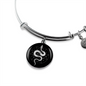 Sacred Geometry Snake in Circle Triangle Bracelet Stainless Steel or 18k Gold Circle Bangle-Express Your Love Gifts