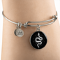 Sacred Geometry Snake in Circle Triangle Bracelet Stainless Steel or 18k Gold Circle Bangle-Express Your Love Gifts