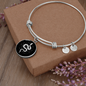 Sacred Geometry Snake in Circle Triangle Bracelet Stainless Steel or 18k Gold Circle Bangle-Express Your Love Gifts