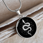 Sacred Geometry Snake in Circle Triangle Circle Necklace Stainless Steel or 18k Gold 18-22"-Express Your Love Gifts