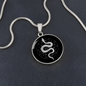 Sacred Geometry Snake in Circle Triangle Circle Necklace Stainless Steel or 18k Gold 18-22"-Express Your Love Gifts