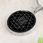 Sacred Geometry Sri Yantra Circle Necklace Stainless Steel or 18k Gold 18-22"-Express Your Love Gifts
