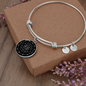 Sacred Geometry Sri Yantra Stylized Version Bracelet Stainless Steel or 18k Gold Circle Bangle-Express Your Love Gifts