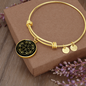 Sacred Geometry Star Connecting Circles Bracelet Stainless Steel or 18k Gold Circle Bangle-Express Your Love Gifts