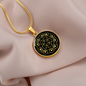 Sacred Geometry Star Connecting Circles Circle Necklace Stainless Steel or 18k Gold 18-22"-Express Your Love Gifts